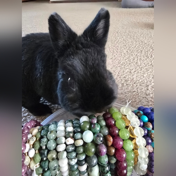 Moss Agate Rondelle Bracelet - Picture 14 of 14